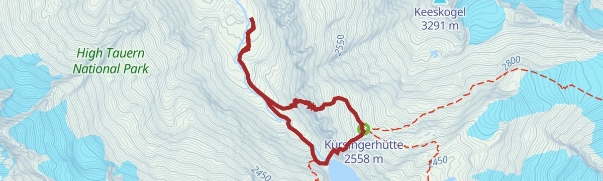 Route map: Neukirchen: Kürsingersteig Klettersteig